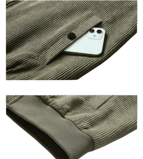 Chaqueta de Invierno para Hombre Browon – Abrigo de Pana con Cuello Alto