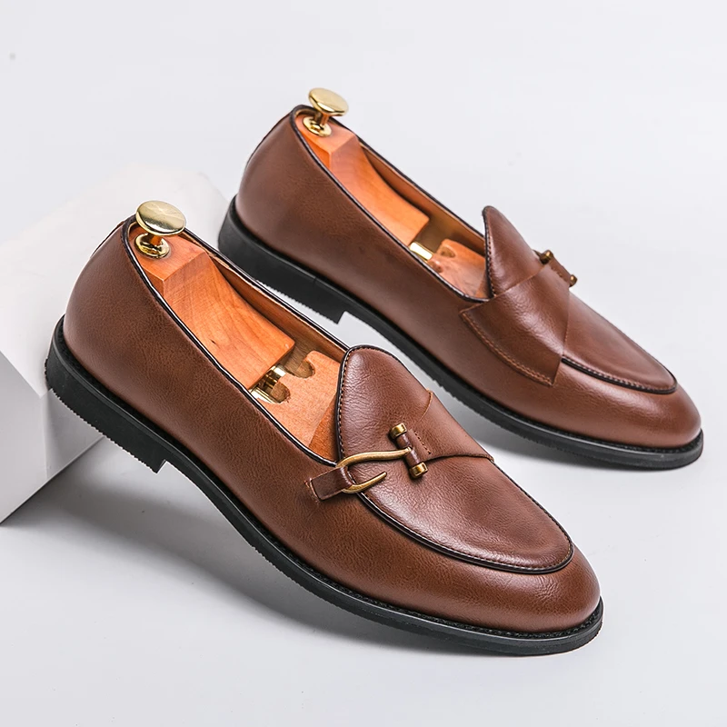 Zapato Casual de Cuero con Hebilla – Mocasín Confort