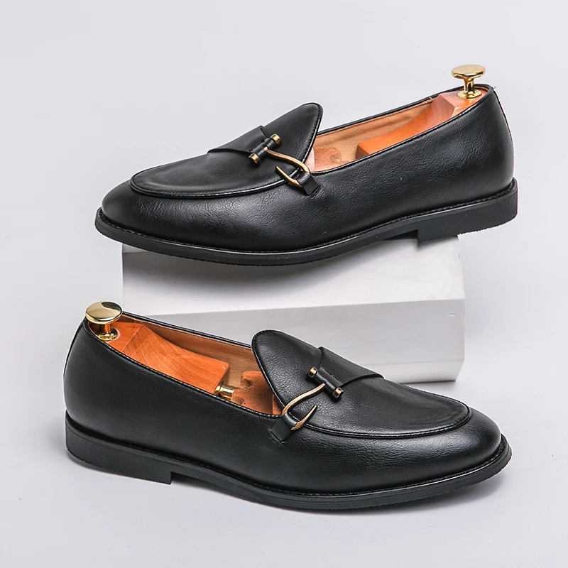 Zapato Casual de Cuero con Hebilla – Mocasín Confort