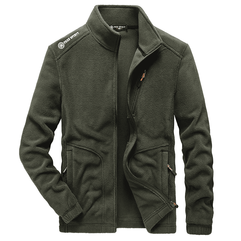 Chaqueta Polar de Lana para Hombre con Cuello Alto