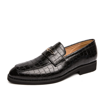 Zapato Mocasín Clásico Cuero Cocodrilo