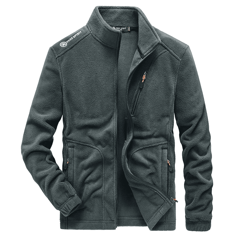 Chaqueta Polar de Lana para Hombre con Cuello Alto