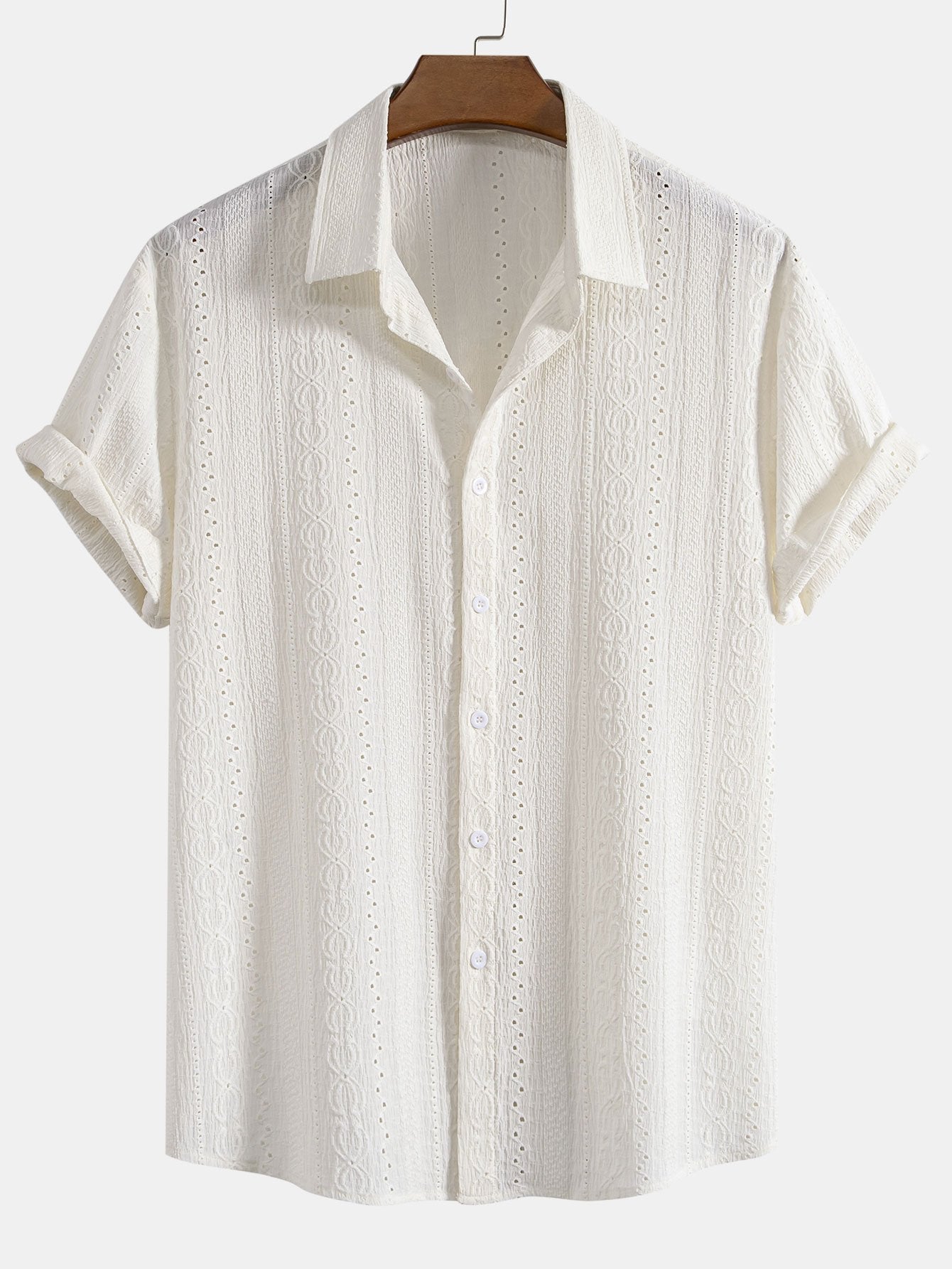 Camisa de Verano "Aura" – Diseño Calado Premium
