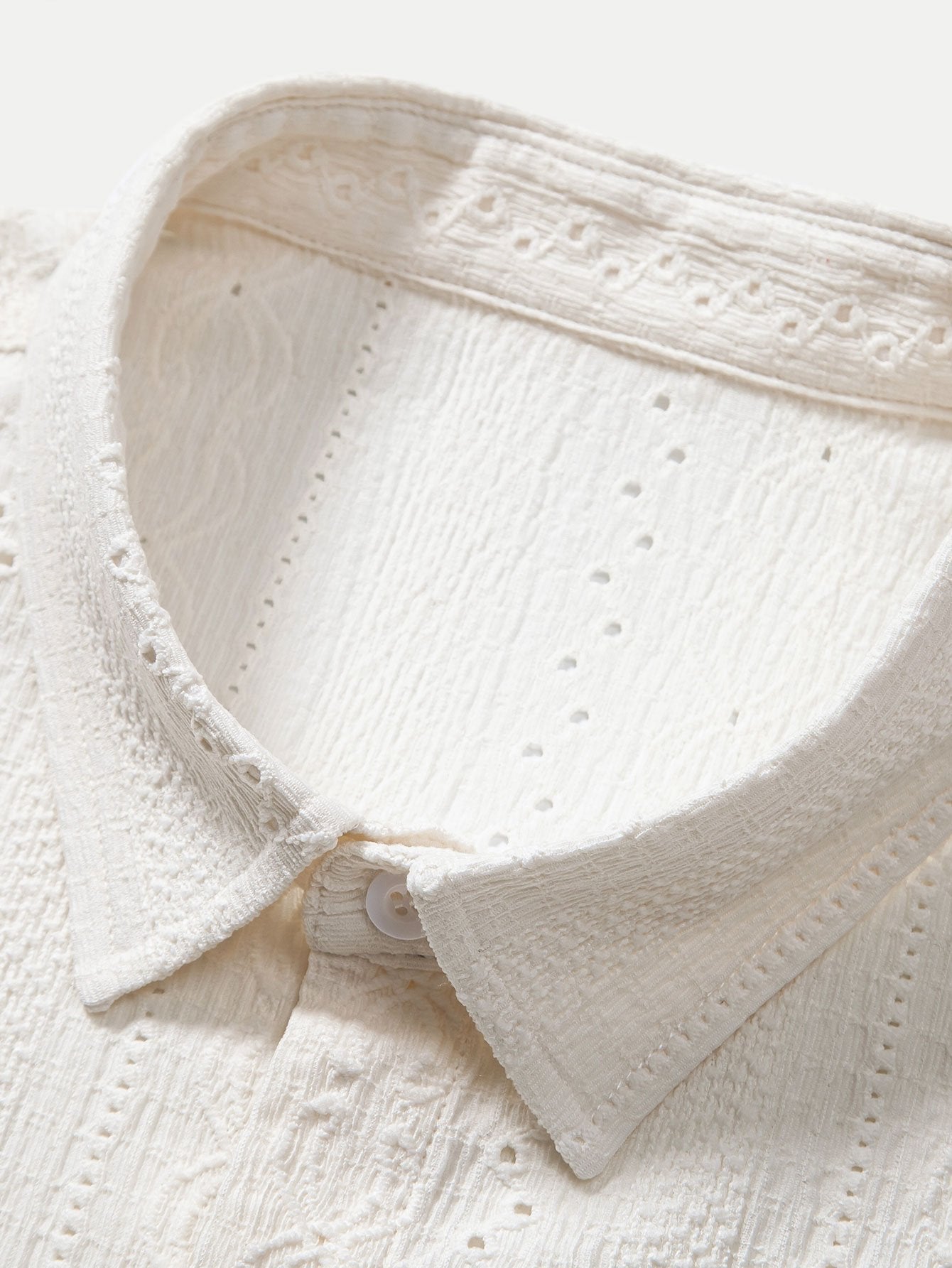 Camisa de Verano "Aura" – Diseño Calado Premium