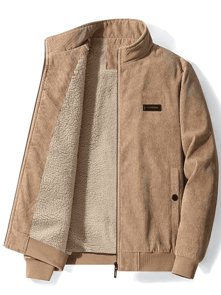 Chaqueta de Invierno para Hombre Browon – Abrigo de Pana con Cuello Alto