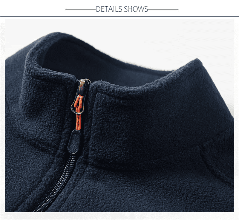 Chaqueta Polar de Lana para Hombre con Cuello Alto