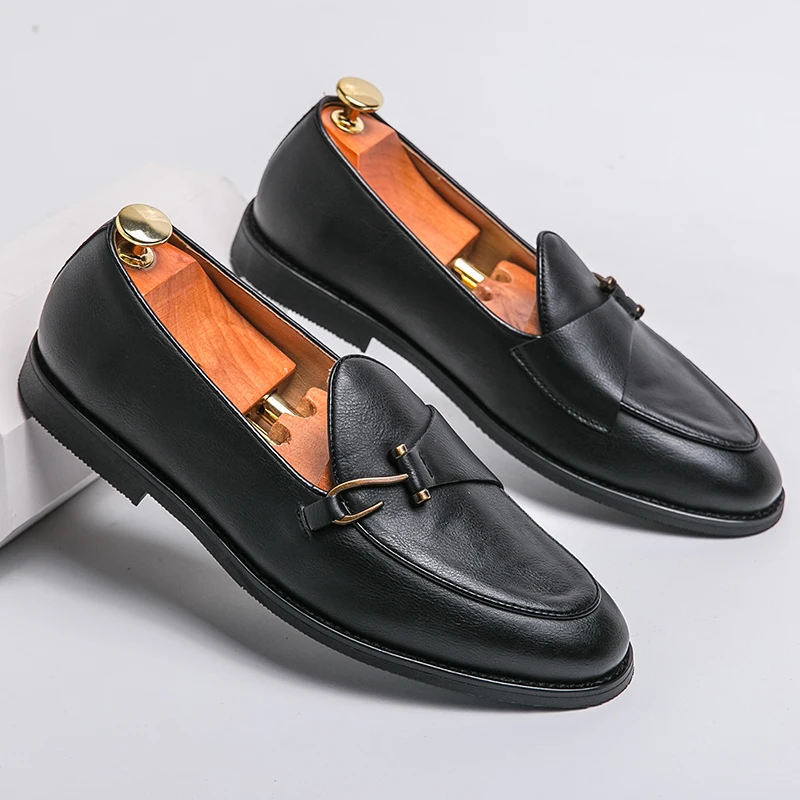 Zapato Casual de Cuero con Hebilla – Mocasín Confort