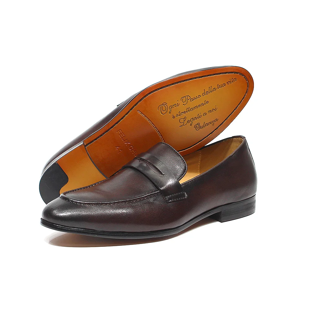 Zapato Mocasín Casual Elegante de Cuero Genuino