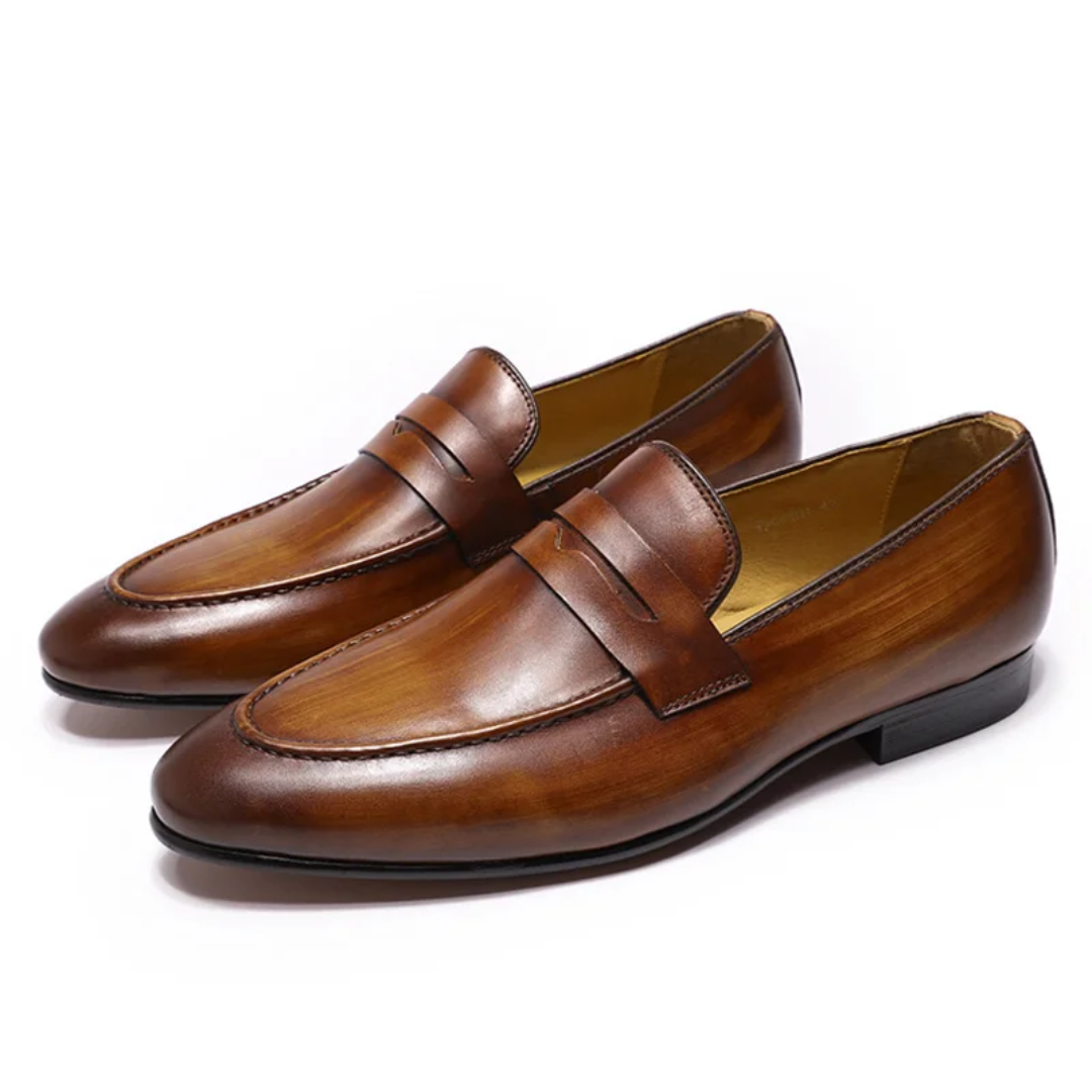 Zapato Mocasín Casual Elegante de Cuero Genuino