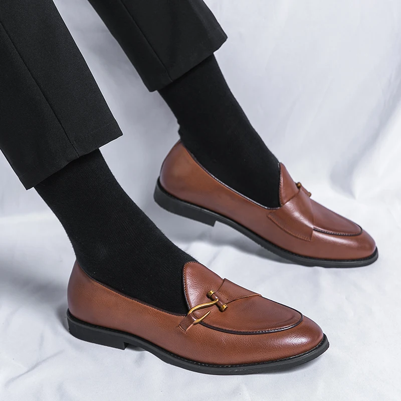 Zapato Casual de Cuero con Hebilla – Mocasín Confort
