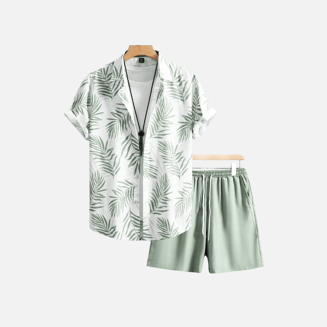 Estilo Hombre™ Set Verano 2x1 – Conjunto Tropical Elegante para Hombre (4 piezas)