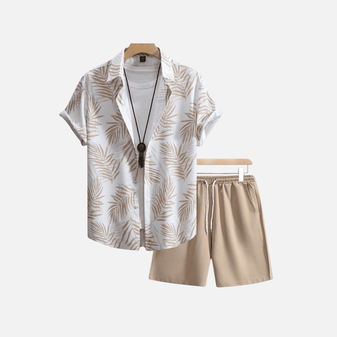 Estilo Hombre™ Set Verano 2x1 – Conjunto Tropical Elegante para Hombre (4 piezas)