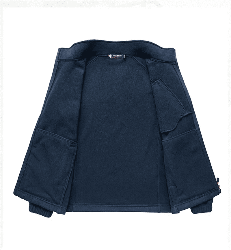 Chaqueta Polar de Lana para Hombre con Cuello Alto