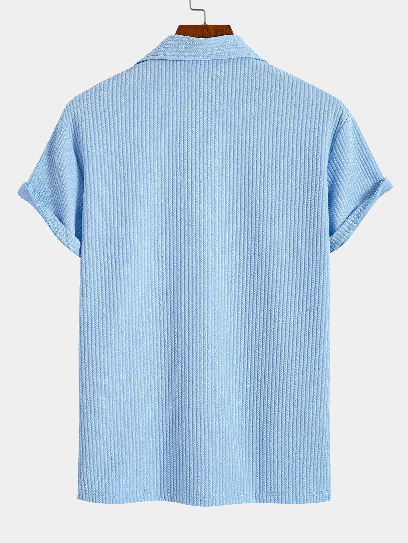 Camisa Polo "Riviera" – Elegancia Acanalada y Cuello Abierto