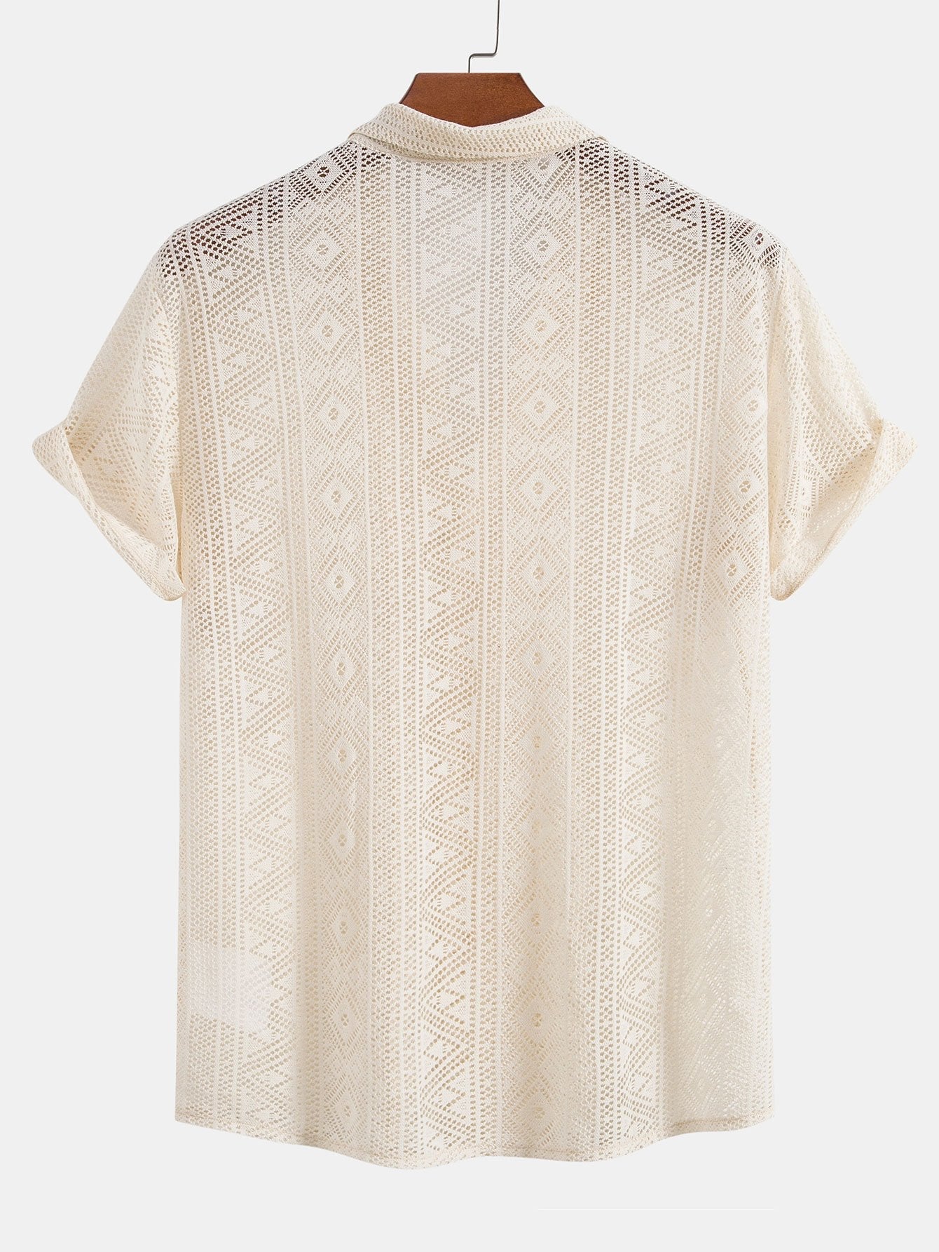 Camisa Cubana "Vibe Mediterránea" – Textura Geométrica